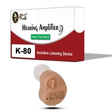 FCS Small  Size K-80 ITC Wireless In the Ear Personal Hearing Aid For Mild Loss.