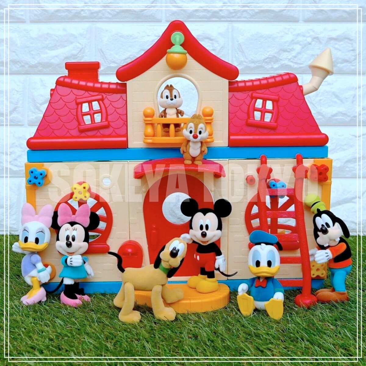 DIYTOWN Mickey's House フィギュアセット Disney DIYTOWN Mickey's House Dolls set Minnie Donald Pluto