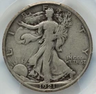 1921 Walking Liberty Half PCGS, Genuine, Edge Damaged - F Detail Damage
