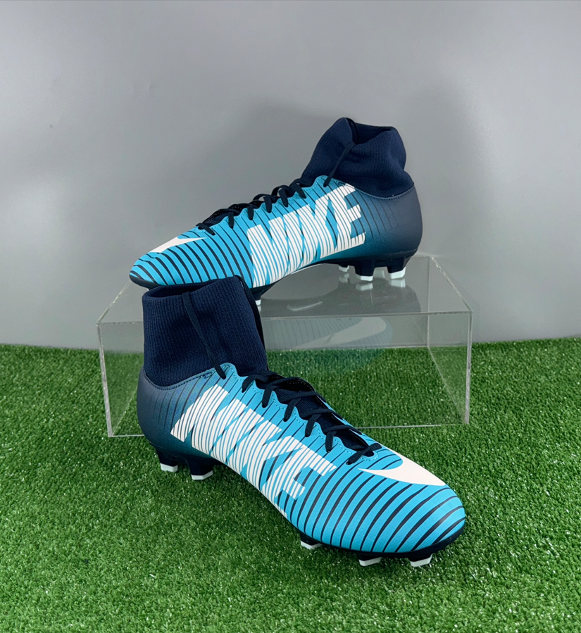 Nike Mercurial Victory VI DF FG 903609-404 US9 UK8 Blue boots