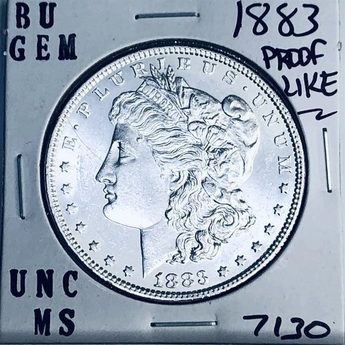 1883 BU GEM MORGAN SILVER DOLLAR UNC MS+++ U.S. MINT RARE COIN 7130