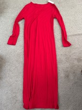 Women's Long Sleeve Rib-Knit Maxi Dress - A New Day Red Size Medium NWT