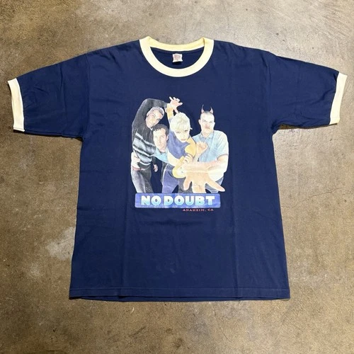 90s No Doubt Band Concert Tour Ringer T-Shirt XL USA 1990s vintage concert t-shirt, vintage, size XL, single stitch, B+ condition