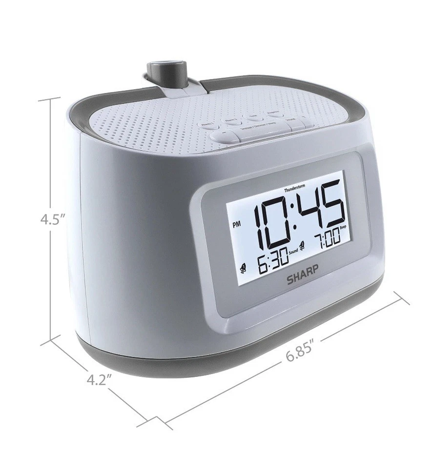 Sharp Projection Alarm Clock with Soothing Nature Sounds, SPC585 - Image 3 of 4