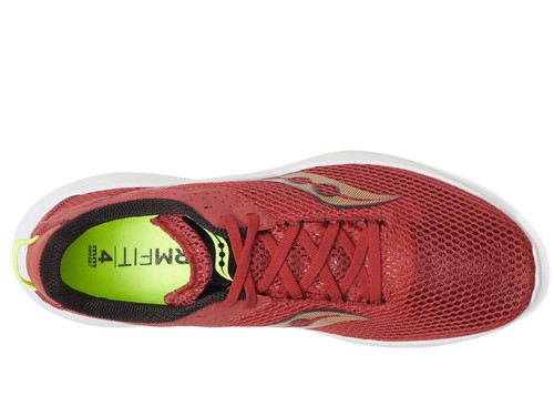Saucony Men's Kinvara 14, White / Poppy Red / Yellow Size 11 - Afbeelding 3 van 7