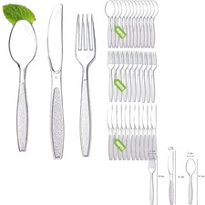 Plastikbesteck, wiederverwendbar, 300 Stück,...