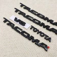 5pcs Fit For 20052015 Tacoma Letter Black Adhesive Emblem Door Badges Kit V6
