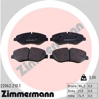 Zimmermann BremsbelÄGe MERCEDES-BENZ Eqv Marco V-KLASSE Vito W447 Double Cabin