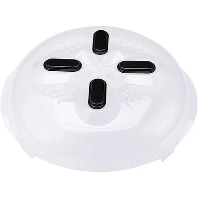 #ad Magnetic Microwave Splatter Cover Lid Steam Vent Food Guard Plate BPA Free Clear $8.96