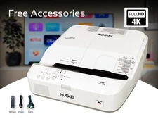 Ultra Short Throw 4K 3LCD Projector for Virtual Trade Shows 3500 Lumens 2160p 🎥