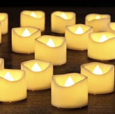 48 Pack Flickering Flameless Tea Lights Candles 200 Hour LED Battery Wedding