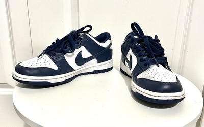 Nike Dunk Low Navy Blue & White FB9109-116 Size 5Y EU 37.5
