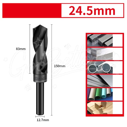 HSS Blacksmith Drill Bit Reduced Shank Drills for Steel Metal Iron Wood 12-35mm - Picture 37 of 53