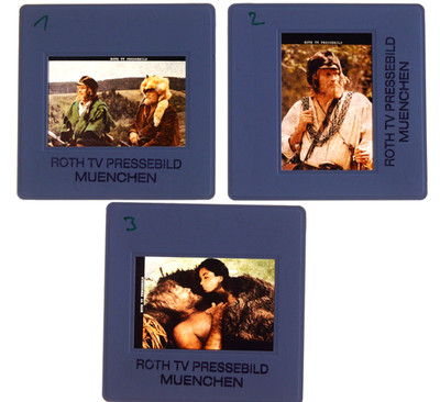D357  3x Dias/Movie Slides DUELL AM WIND RIVER Charlton Heston, Brian Keith