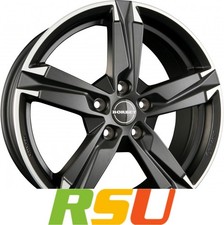 Borbet T10 matt black polished 8x18" ET40 LK5 114.3 ML 72.5 Alufelgen 18 Zoll