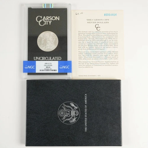 1885-CC GSA Morgan Dollar $1 MS64 NGC w/ Box & COA 31664