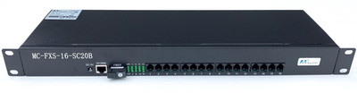 MC-FXS-16-SC20B, 16CH POTS over Fiber Converter and One Ethernet Port