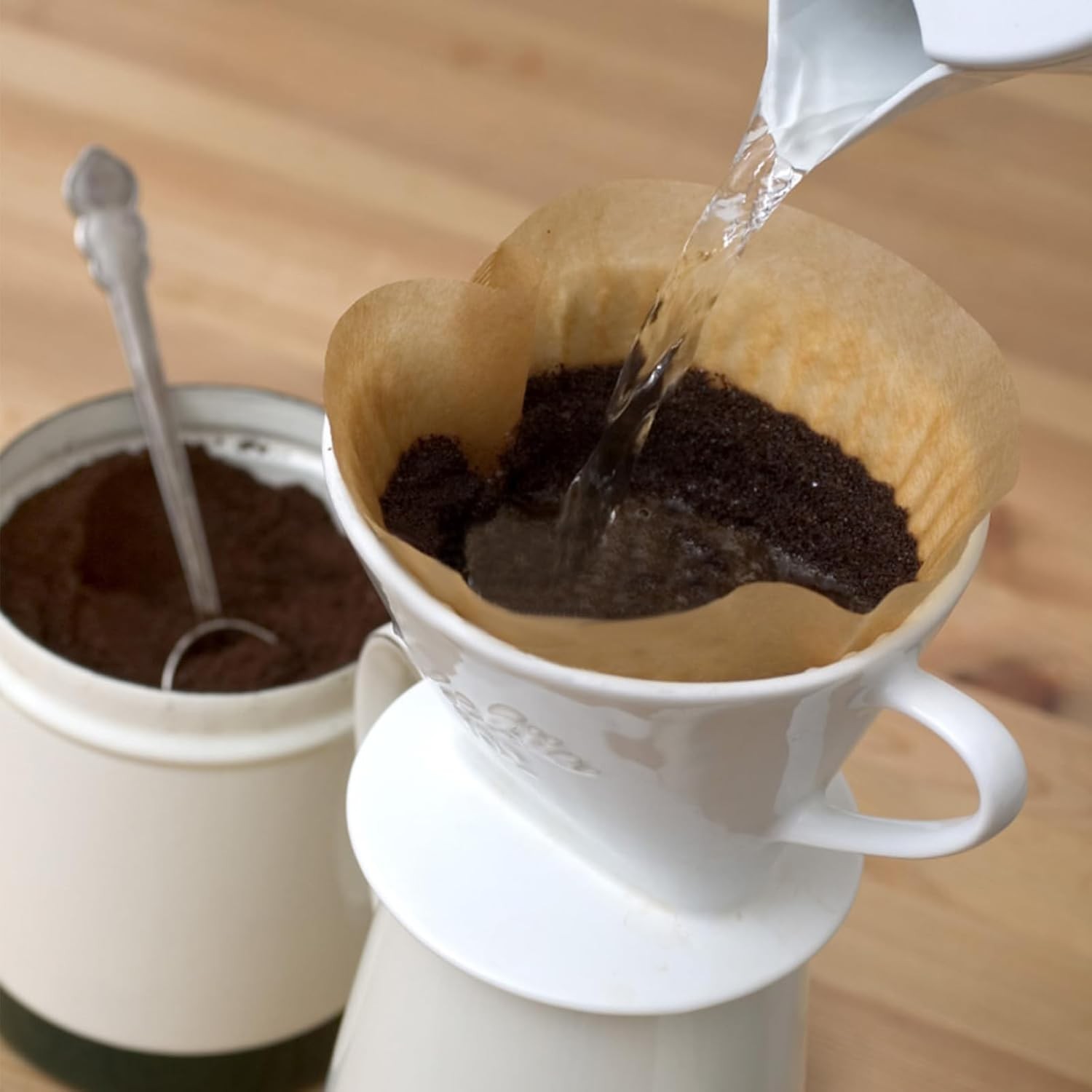 200 Count Coffee Filter #2, 2 Filters Cone Unbleached Disposable... 