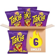 Takis Fuego 6 pc / 3.25 oz Snack Size Case, Hot Chili Pepper  Lime Flavored ...