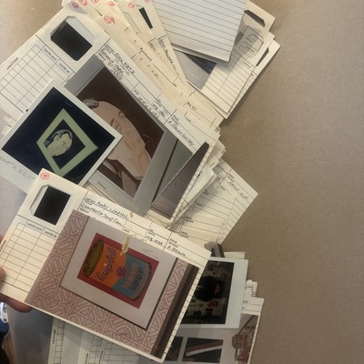 Inventory Card Catalog Modern Art Warhol Katz nevelson 