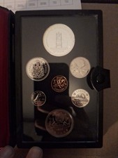 1977 Royal Canadian Mint Double Dollar Proof 7 Coin Set .500 Silver Jubilee