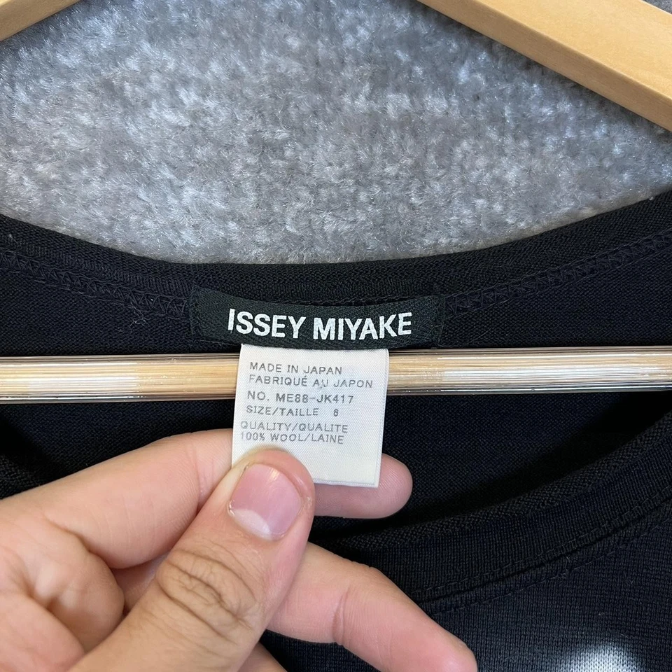 Issey Miyake винтажный сделано в Японии унисекс 100% шерсти тонкий свитер размер 8 - Изображение 3 из 4