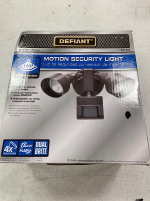 Defiant 110-Degree Bronze Motion Outdoor Security Light DF ...