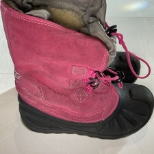 Ugg Australia Girls Winter Ludvig Turlock Suede Waterproof Snow Boots Pink Sz 2