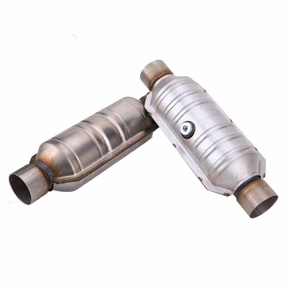 Convertidor Catalítico Universal 2 Piezas 2.5" Acero Inoxidable Alto Flujo Soldado OBD II Foto 2 de 4