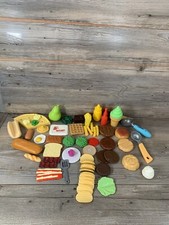 HUGE Play Food Lot - Play Kitchen Fruit, Veggies, Pizza, etc Approx 50 Pieces