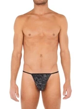 HOM Nairobi Printed G String BLACK, Size Medium ,  $28