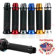 Motorcycle 7/8" Handlebar CNC Hand Grips For Yamaha Honda Suzuki Kawasaki Ducati