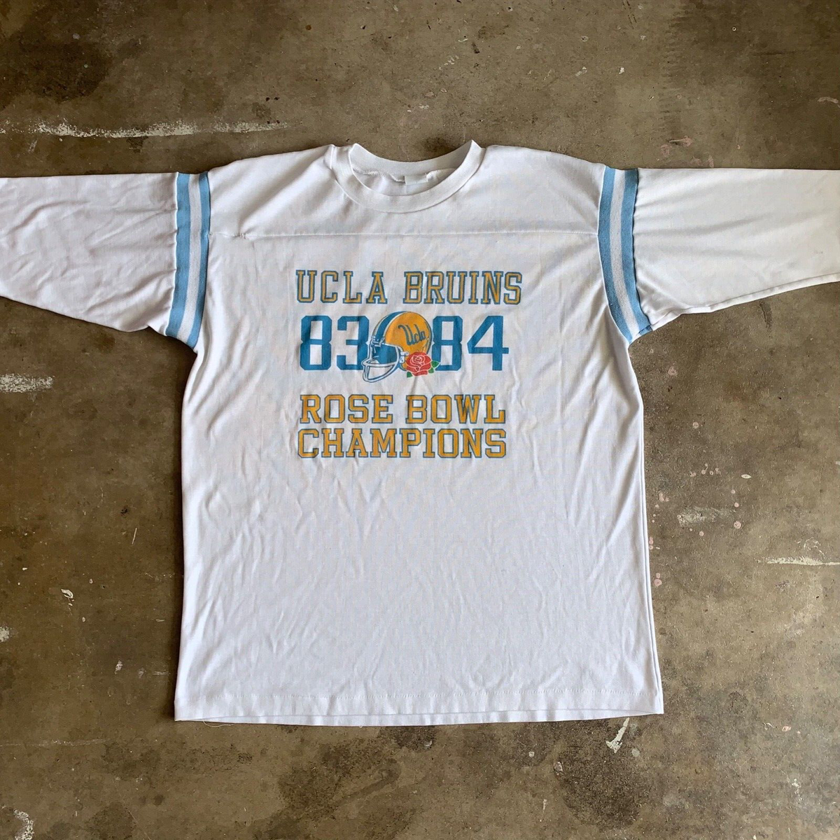 ヴィンテージ　UCLA フットボールTシャツ　7分袖　L 80s VINTAGE 1983 UCLA BRUINS ROSE BOWL CHAMPS T-SHIRT SZ L