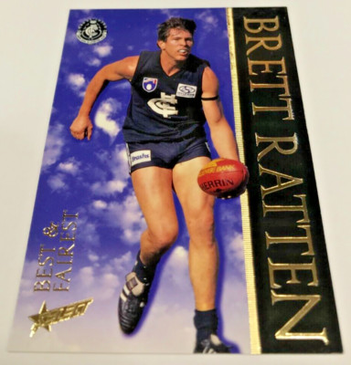 1996 SELECT AFL CARD S1 1 BEST AND FAIREST CHASE CARD BF3 BRETT RATTEN ...