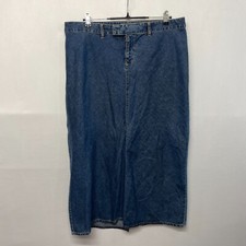 Vintage Old Navy Women Long Maxi Jean Skirt Size 14 Blue Denim Y2K M250 -29