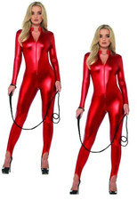 Costume Sexy PVC Miss Whiplash Bodysuit Catsuit Tenue De Fête