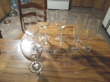 Clear Wine And Champagne Glasses Lot Of 7