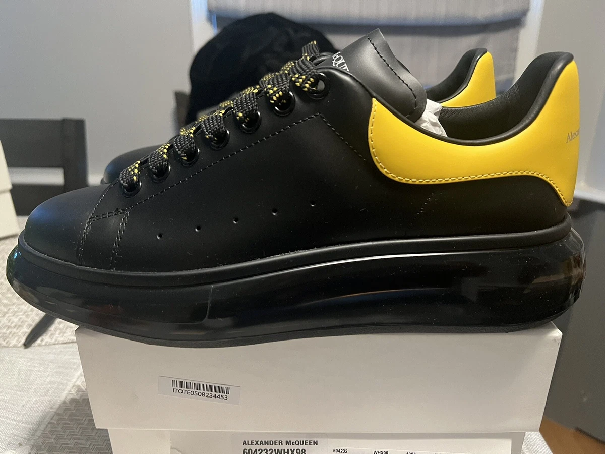 NEW Alexander McQueen Oversized Sneaker Sz 10.5 / 43.5 Black/Yellow