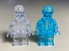 LEGO STAR WARS Minifigures Lot of 2 C-3PO Monochrome Trans Clear RARE!