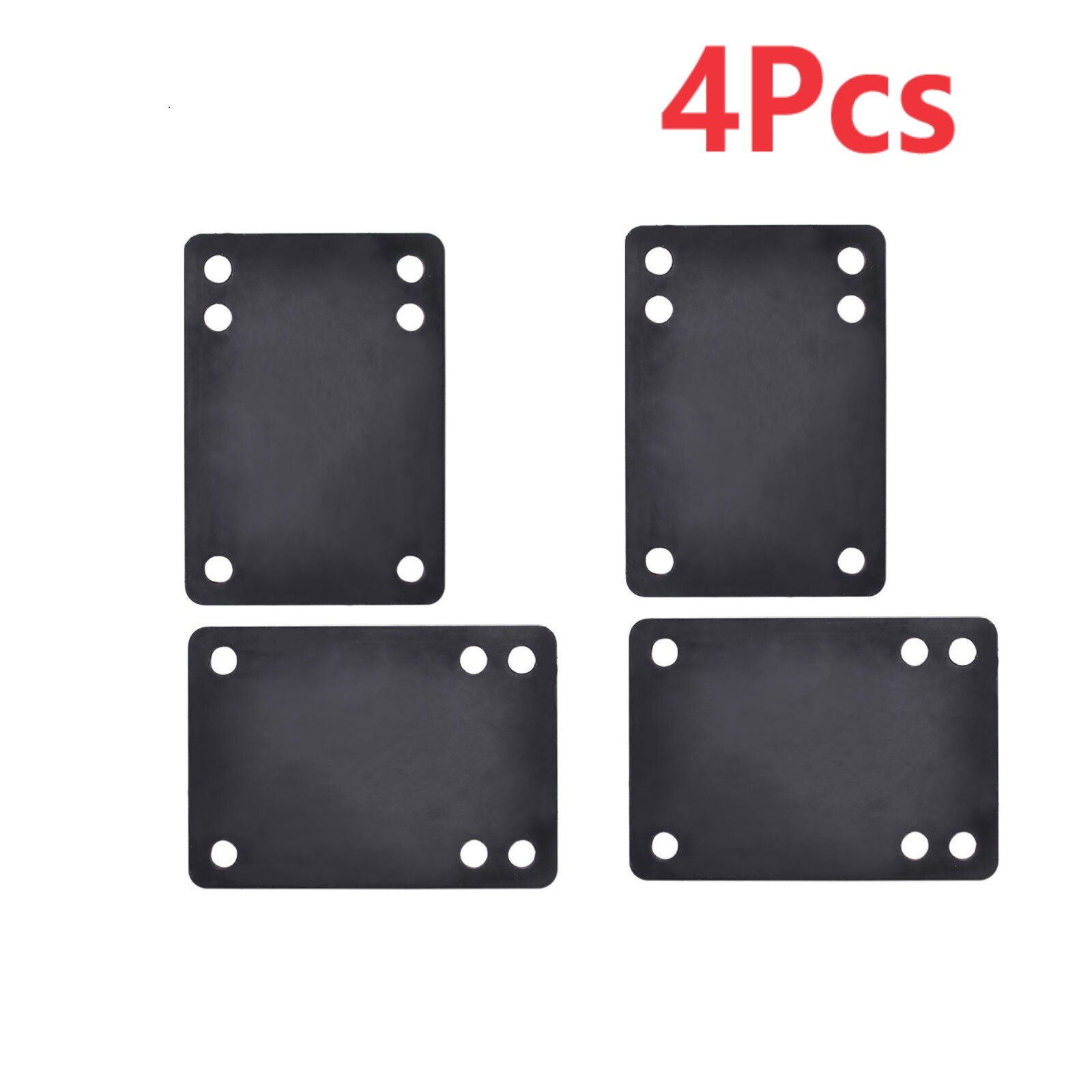 4pcs 0.12"/3mm Soft Skateboard Truck Riser pads Shock Pads Longboard