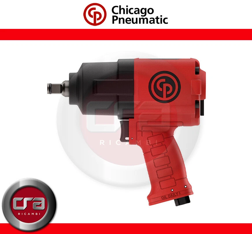 AVVITATORE AD IMPULSI PNEUMATICO AD ARIA CHICAGO PNEUMATIC CP 7741 970 NM 1/2" - Imagen 3 de 3