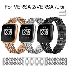 For Fitbit Versa 2/Versa1/Lite Watch Retro Stainless Steel Wrist Band Bracelet