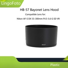HB-57 58mm Plastic Bayonet Lens Hood for Nikon AF-S DX 55-300mm F4.5-5.6 G ED VR