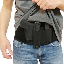 Belly Band Holster for Concealed Carry Adjustable Belly Wrap IWB OWB Gun Holster