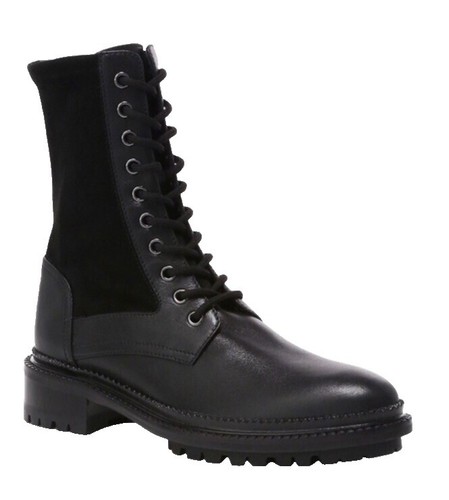 Aquatalia Swell-X Moto Boots Black Calf Leather Italy Mens 11 Buckle Aquatalia Boots 5.5 Swell Womens Biker Boots 4 Buckle Back  main image 3