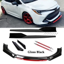 Front Bumper Rear Lip Spoiler Splitter Side Skirt For Toyota Corolla Hatchback
