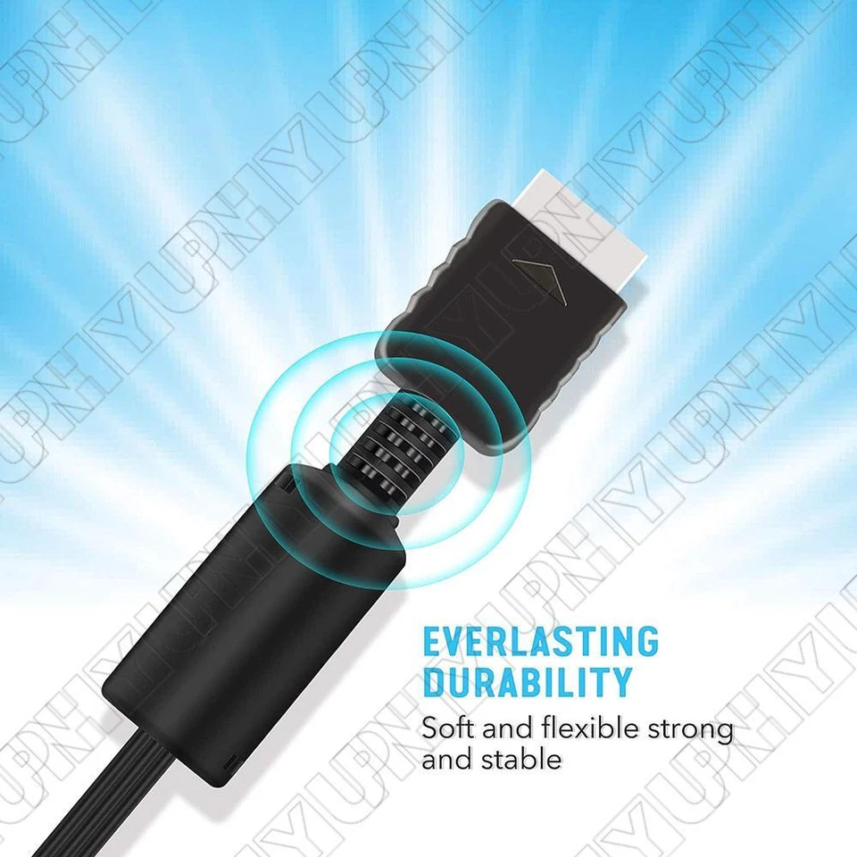 Audio Video AV Cable Cord RCA TV Stereo Cable Cord For Playstation PS1 PS2 PS3 - Image 3 of 4