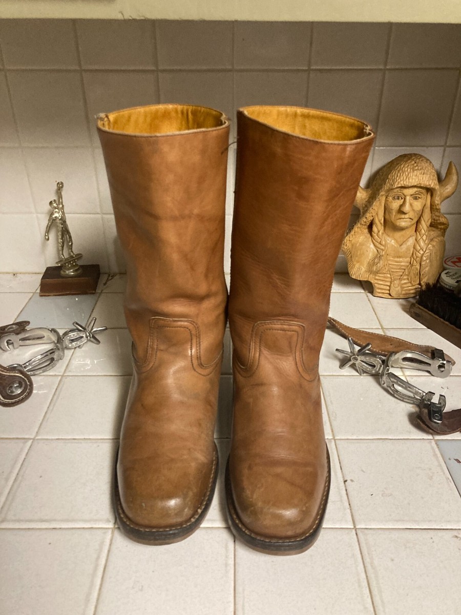 FRYE Men's True Vintage Brown Leather Campus Boots Size Pre 70's!!!!