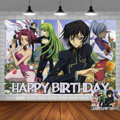 Code Geass Party Supplies Birthday Backdrop Banner Vinyl for Kids