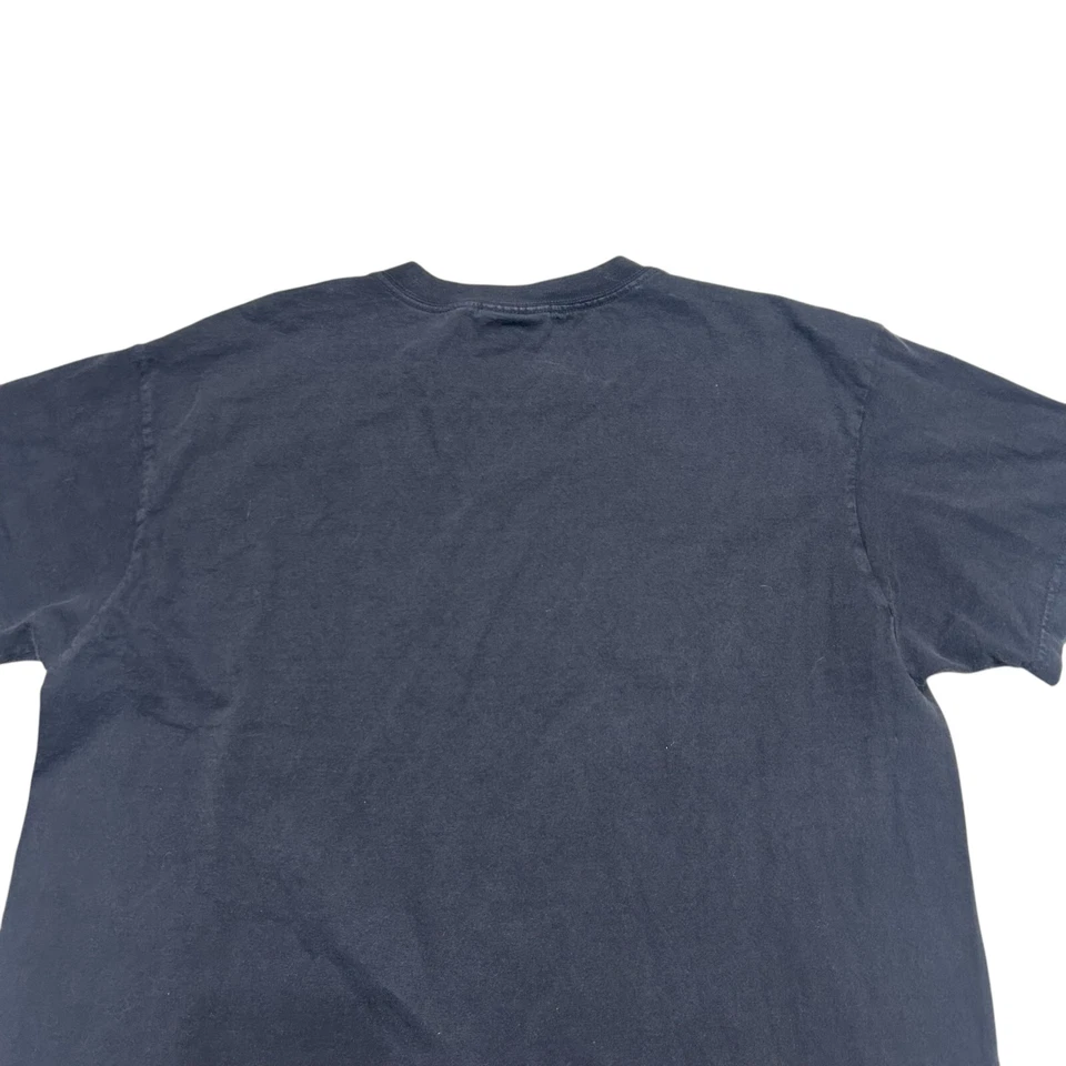 复古 Ralph Lauren Polo 牛仔裤公司衬衫男式中号黑色 Y2K 图形 — 第 4/4 张图片